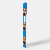 Tijgerkoppatroonontwerp Blauw Case-Mate iPhone Case (Achterkant / Rechts)