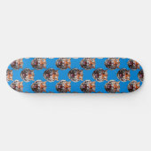 Tijgerkoppatroonontwerp Blauw Persoonlijk Skateboard (Horizontaal)