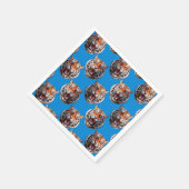 Tijgerkoppatroonontwerp Blauw Servet (Hoek)