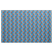 Tijgerkoppatroonontwerp Blauw Stof (Yard (91,4 cm))