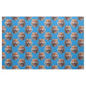 Tijgerkoppatroonontwerp Blauw Stof (Fat Quarter)