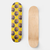 Tijgerkoppatroonontwerp Geel Persoonlijk Skateboard (Voorkant)