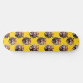 Tijgerkoppatroonontwerp Geel Persoonlijk Skateboard (Horizontaal)
