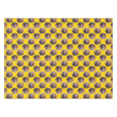 Tijgerkoppatroonontwerp Geel Tafelkleed (Voorkant (Horizontaal))