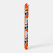 Tijgerkoppatroonontwerp Oranje iPhone 16 Hoesje (Rechterkant)
