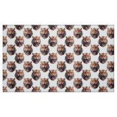 Tijgerkoppatroonontwerp Wit Stof (Fat Quarter)