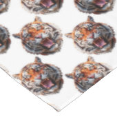 Tijgerkoppatroonontwerp - Wit   Tafelkleed (Gekanteld)