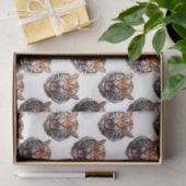 Tijgerkoppatroonontwerp - Wit Tissuepapier (Geschenk)