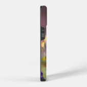 Tijgerkubus, paarse bloemen iPhone hoesje (Rechterkant)