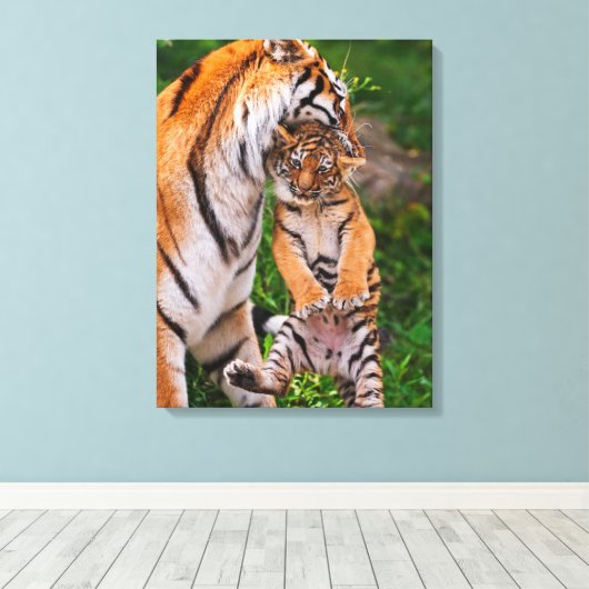 Tijgerkuil Canvas Afdruk (Insitu (Houten vloer))