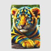Tijgerkuil Golfhanddoek (Voorkant)