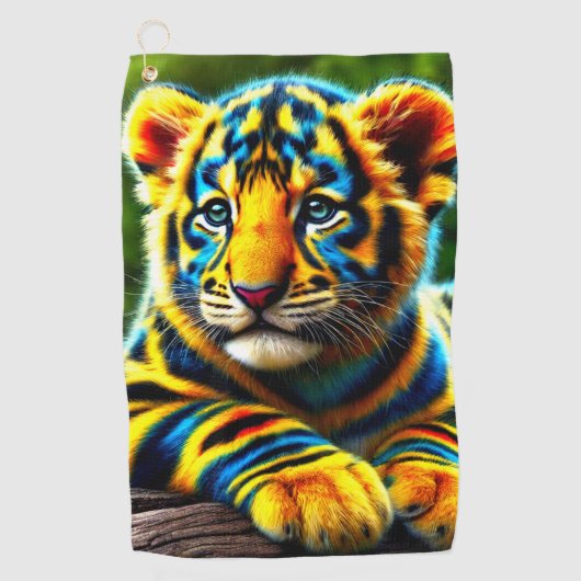 Tijgerkuil Golfhanddoek (Voorkant)