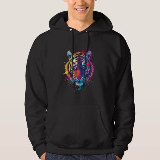 Tijgerkunst Hoodie (Voorkant)