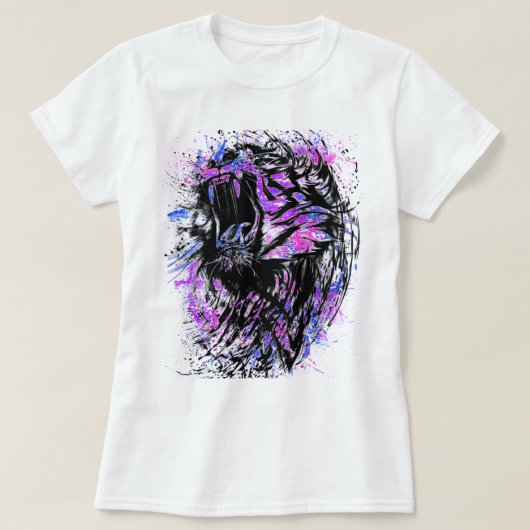 Tijgerkunst T-shirt (Design voorkant)