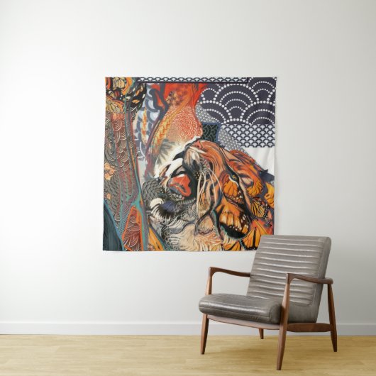 Tijgerkunst Wandkleed (In Situ (horizontaal))