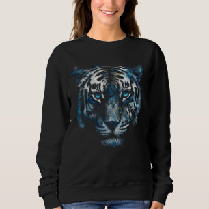 Tijgerkunstwerk - Blauwe ogen - Animal Art Tiger Trui