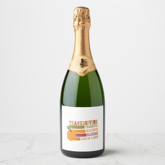 tijgerlandpompoen sparkling wijnetiket (Voorkant)