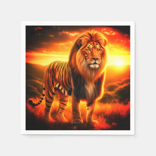 Tijgerleeuw Servet (Voorkant)