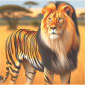 Tijgerleeuw Sticker (Voorkant)