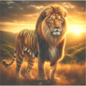 Tijgerleeuw Sticker (Voorkant)