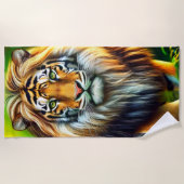 Tijgerleeuw Strandlaken (Voorkant)