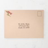 Tijgerlelie All in One Trouwkaart Drieluik Uitnodiging (Cover)