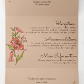 Tijgerlelie All in One Trouwset Drieluik Uitnodiging (Binnenkant midden)