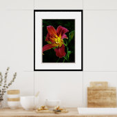 Tijgerlelie bloem afbeelding poster (Keuken)