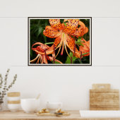 Tijgerlelie Bloem Tuin Poster (Keuken)