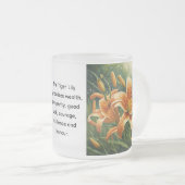 Tijgerlelie Matglas Koffiemok (Voorkant rechts)