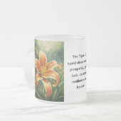 Tijgerlelie Matglas Koffiemok (Voorkant links)
