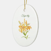 Tijgerlelie met bloembetekenis keramisch ornament (Links)