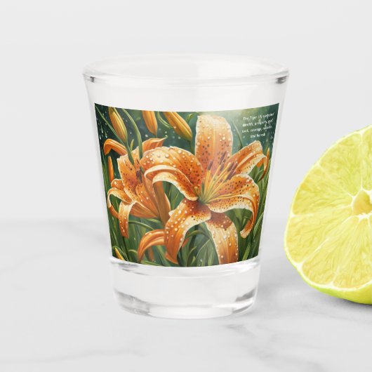 Tijgerlelie Shot Glas (Voorkant)