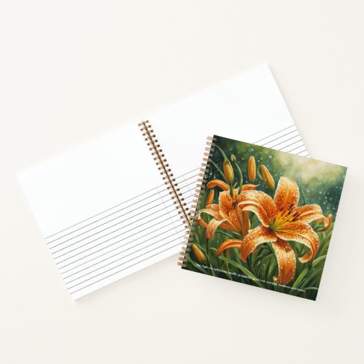 Tijgerlelie Symboliek Notitieboek (Binnen)