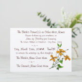 Tijgerlelies (bruiloft uitnodiging) kaart (Staand voorkant)