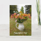Tijgerlelies Moederdag Vaas Kaart (Voorkant)
