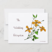 Tijgerlelies (Uitnodiging na de bruiloftsreceptie Kaart (Achterkant)