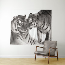 Tijgerliefdeskunst - Handgeschilderde Wilde Decora