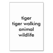 Tijgerloopgeheugenkaarten voor volwassenen kaart (Achterkant)