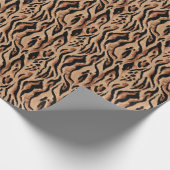 Tijgerluipaard: Dierlijke huid naadloos Cadeaupapier (Hoek)