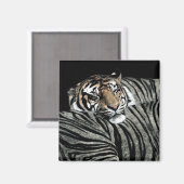 Tijgermagneet #1 - "Slaappatronen" Magneet (Voorkant / Achterkant)