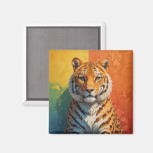 tijgermagneet magneet (Voorkant / Achterkant)