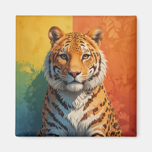 tijgermagneet magneet (Voorkant)