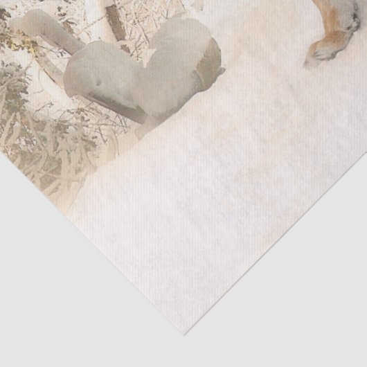 Tijgermoeder en baby tissue papier (Detail)