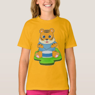 Tijgermuzikant drummuziek t-shirt