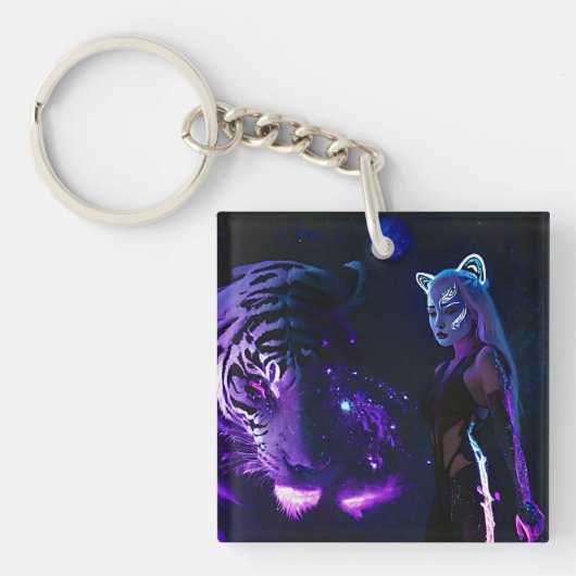 tijgernacht sleutelhanger (Voorkant)