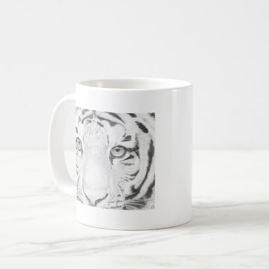 Tijgerogen close-up koffiemok (Voorkant links)