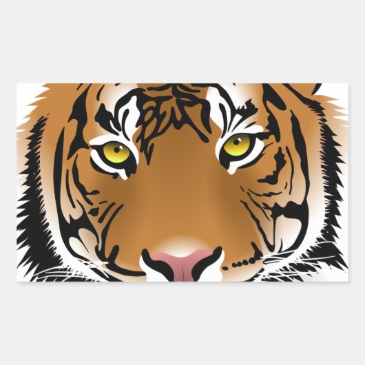 Tijgerogen Rechthoekige Sticker (Voorkant)