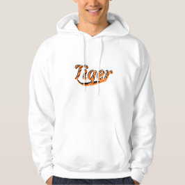 Tijgerontwerp op een witte hoodie
