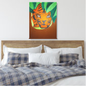 Tijgeroog Canvasprint Canvas Afdruk (Insitu (Slaapkamer))